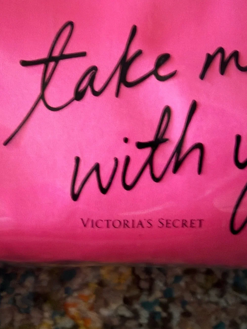 Set of Two Victoria's Secret Vinyl Cosmetic Bags